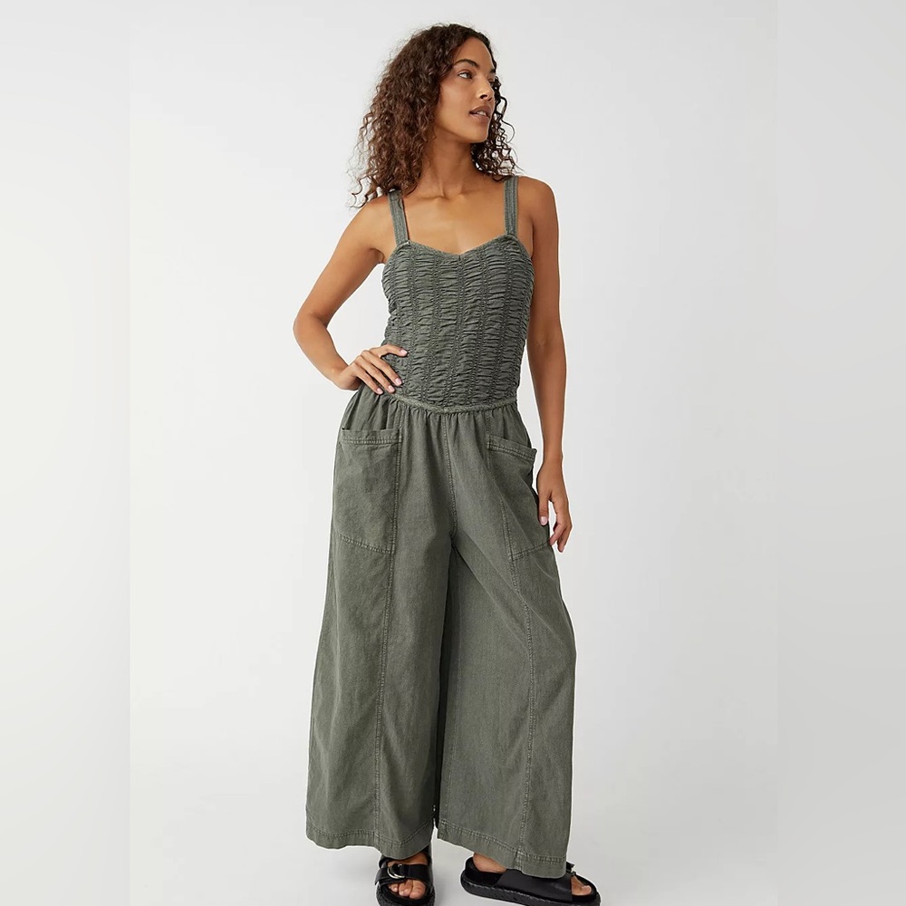 Free people Forever Always Ruched One-Piece jumpsuit size small